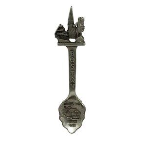 Superb Faneuil Hall Marketplace Boston Embossed Mini Pewter Collectible Spoon